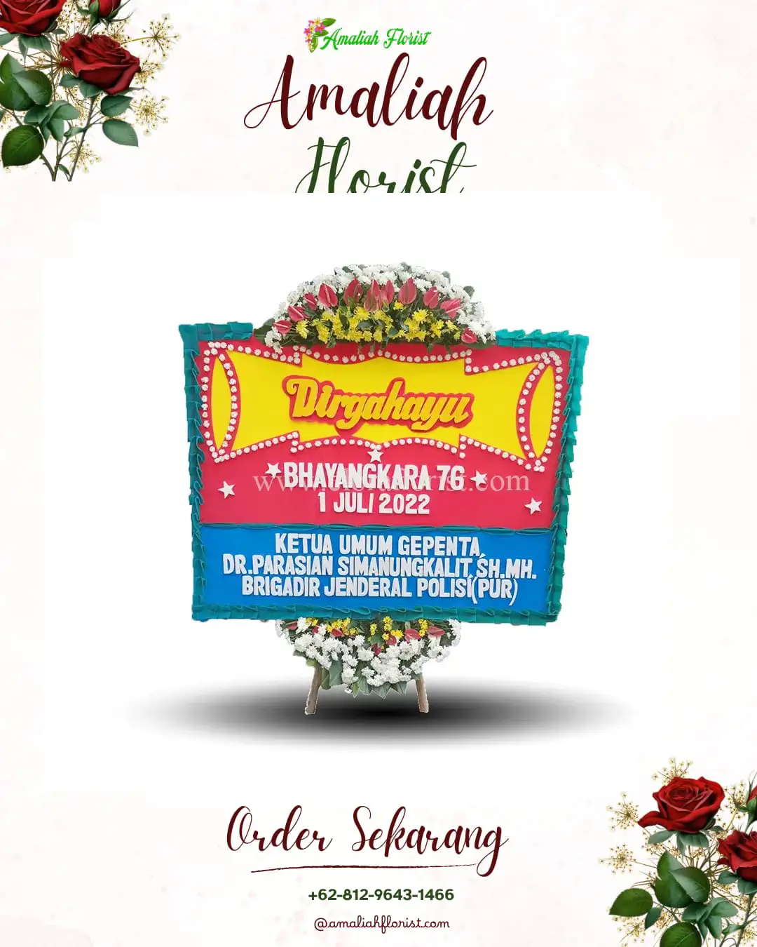 Papan Bunga HUT Ulang Tahun Jetis